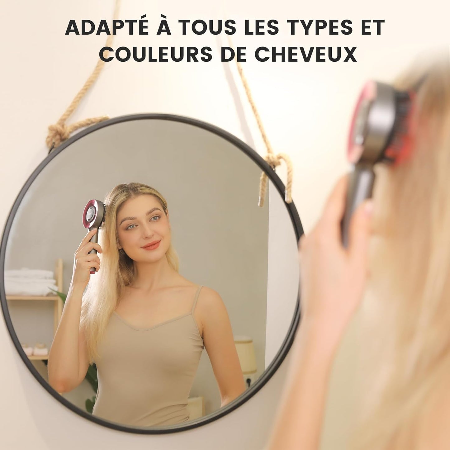 Flowa™ – Brosse à cheveux massante avec diffuseur d’huile